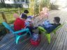 Lecture sur la terrasse